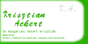 krisztian ackert business card